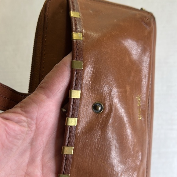 THE SAC BROWN LEATHER WALLET WITH GILD ACCENTS CLUTCH - Picture 13 of 16